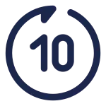 Rewind 10 Seconds Forward SVG Icon